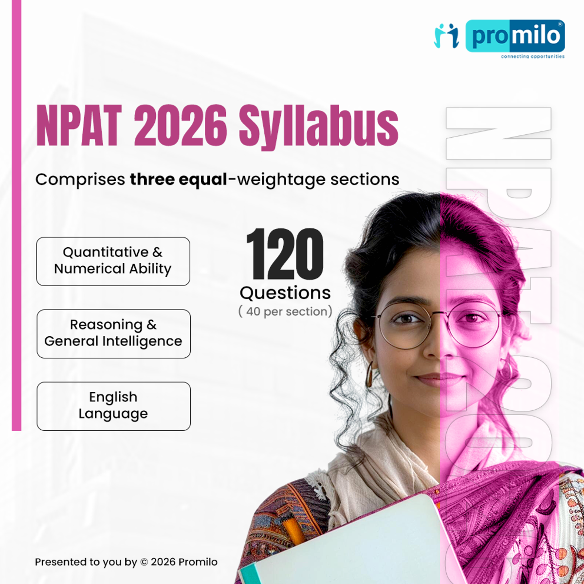 NPAT Exam Syllabus 2026: Section-wise Breakdown